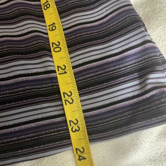 New York & Co. Women’s  Blouse. Purple/striped Metallic. XS.  Made In USA - Picture 9 of 9